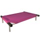 C75-4 Cama Catre Perros Mediana Fucsia 55 X 75 Cm Ploppy-Pets