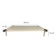 C90-5 Cama Catre Perros Grande Crudo 65 X 90 Cm Ploppy-Pets