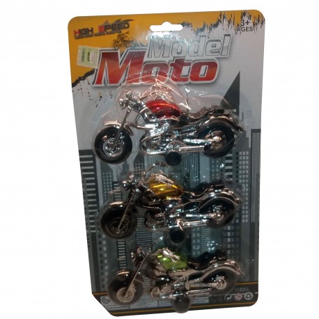 Ab-10254 Moto Pull Back X 3 Piezas Blister