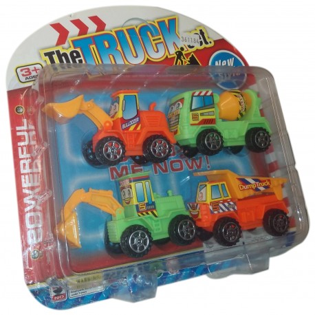 Ab-10170 Camiones Construccion X 4 Piezas Blister