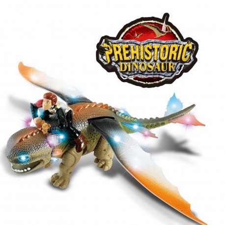 55530 899-060 Dragon Camina Con Personaje Luz Sonido 26X12 Cm