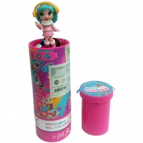 56170 4-Ws5316 Muñeca Con Sorpresa Papel Picado En Tubo