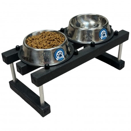 212 Comedero Gatos -Perros Chico Metal Altura 21 Cm