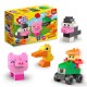 01-0272 Blokoco Granja 37 Pz Con Ruedas Y Stickers