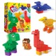 01-0273 Blokoco Dinos 45 Piezas Con Stickers