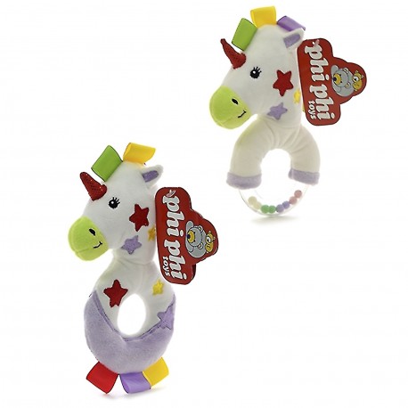 8746 Sonajero Unicornio 15 Cm 2 Colores